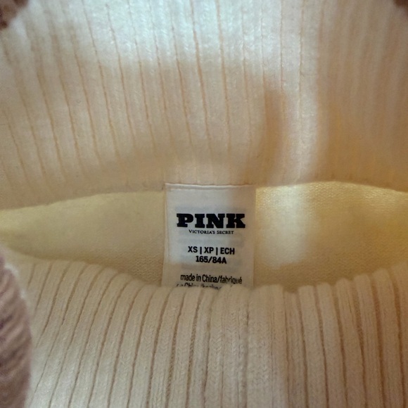 PINK VS VARSITY KNIT HALF-ZIP SWEATER XS size - Picture 6 of 8